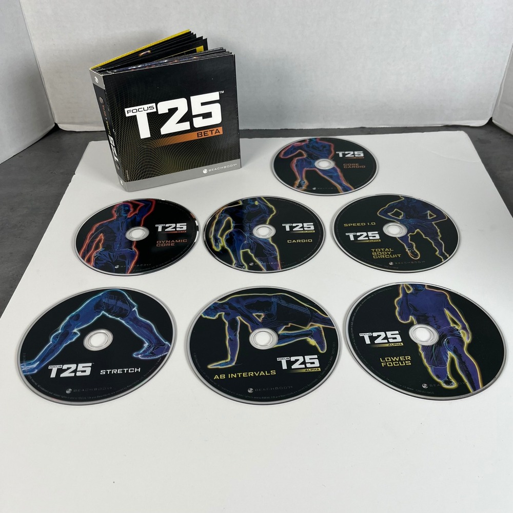 Beachbody FOCUS T25 Workout DVD 7 of 10 Discs Core Cardio Speed Strength READ